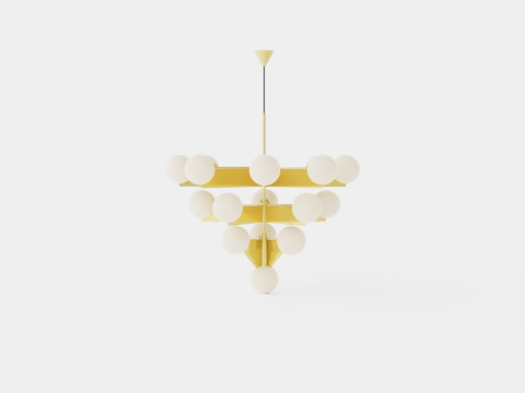 Plane Chandelier Lamp 3Dモデル