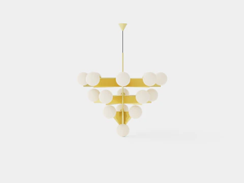 Plane Chandelier Lamp 3D Model