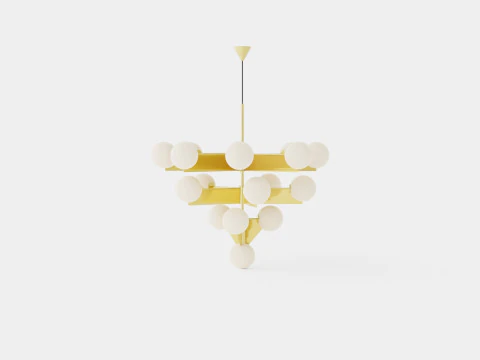 Plane Chandelier Lamp 3D Model