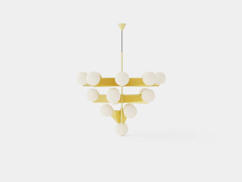 Plane Chandelier Lamp 3D Model