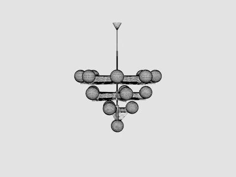 Plane Chandelier Lamp 3D Model