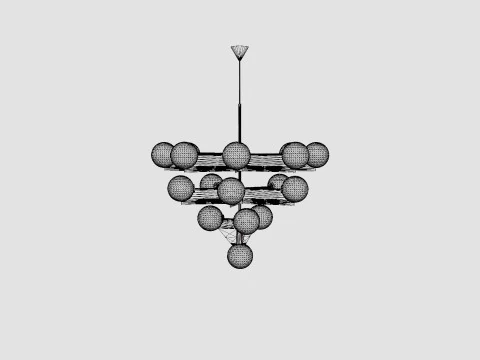 Plane Chandelier Lamp 3D Model