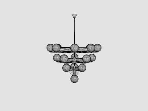 Plane Chandelier Lamp 3D Model