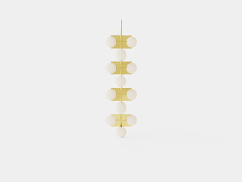 Plane Drop Chandelier Lamp 3D 모델