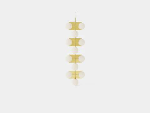 Plane Drop Chandelier Lamp 3D Model