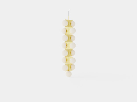 Plane Drop Chandelier Lamp 3D 모델