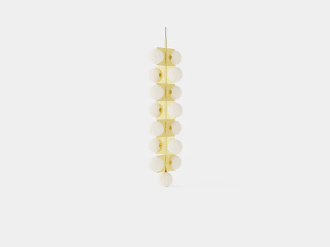 Plane Drop Chandelier Lamp 3D Model