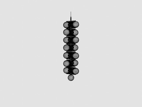 Plane Drop Chandelier Lamp 3D 모델