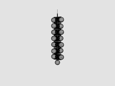 Plane Drop Chandelier Lamp 3D Model