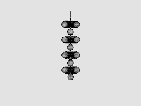 Plane Drop Chandelier Lamp 3D 모델