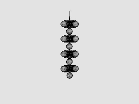 Plane Drop Chandelier Lamp 3D Model