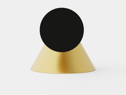Reflector Raw Copper Lamp 3D Model