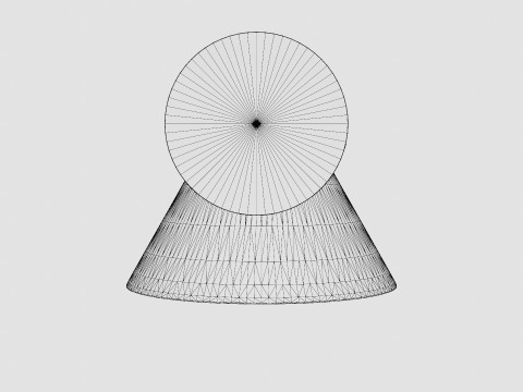 Reflector Raw Copper Lamp 3D Model