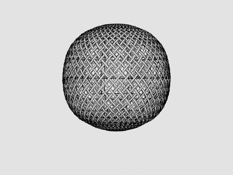 Round Bamboo Lamp 3D Model