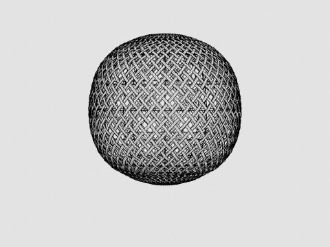 Round Bamboo Lamp Modelo 3D