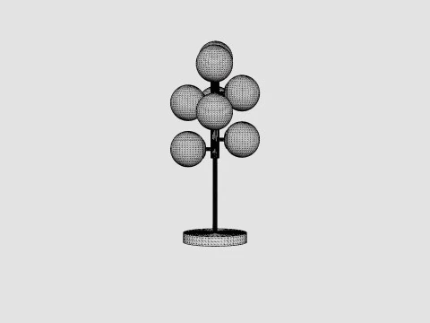 Lampada Splendor cromata Modello 3D