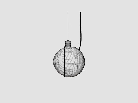 Spot Ceiling Lamp Round 3D Model