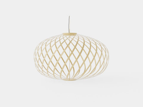 Spring Brass Large Ceiling Lamp 3D Model