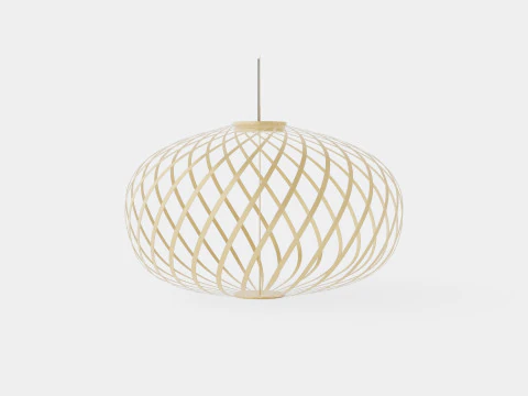 Spring Brass Large Ceiling Lamp 3D Model