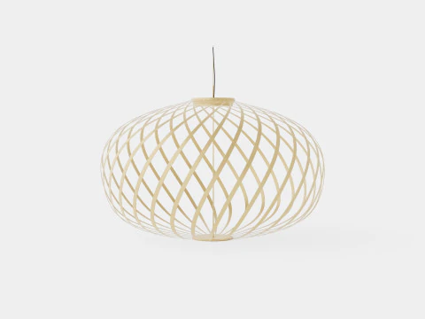 Spring Brass Large Ceiling Lamp 3D Model