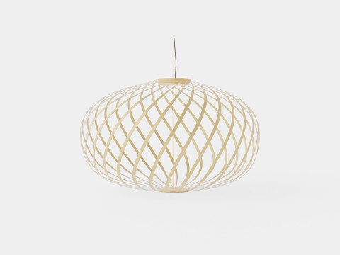 Spring Brass Large Ceiling Lamp 3D Model