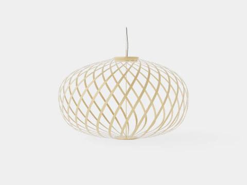 Spring Brass Large Ceiling Lamp 3D Model