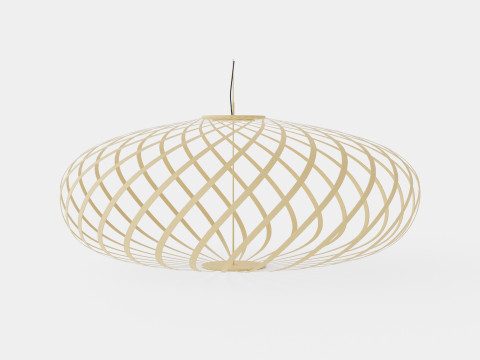 Spring Brass Small Ceiling Lamp 3D Model