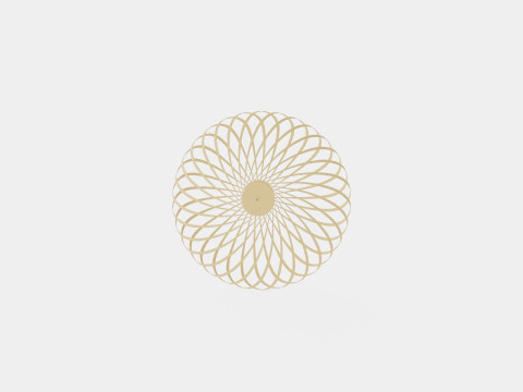 Spring Brass Small Ceiling Lamp 3Dモデル