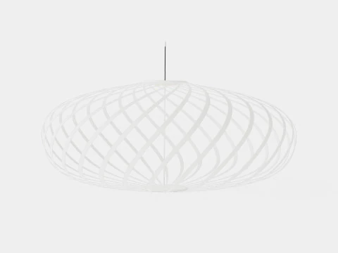 Spring White Small Ceiling Lamp 3D Model