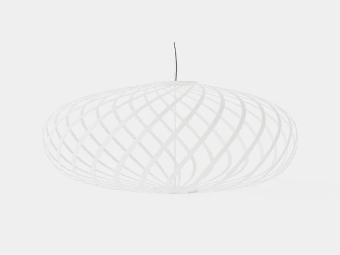 Spring White Small Ceiling Lamp 3D Model