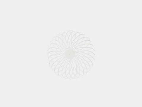 Spring White Small Ceiling Lamp 3D Model