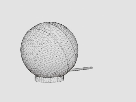 Table Lamp Circle 3D Model
