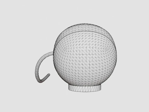 Table Lamp Circle 3D Model