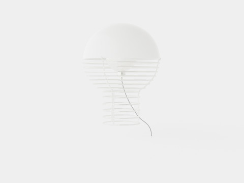 Wire Large White Lamp 3D मॉडल
