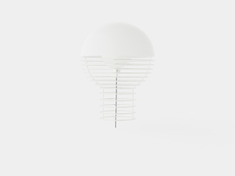 Wire Large White Lamp 3D Модель