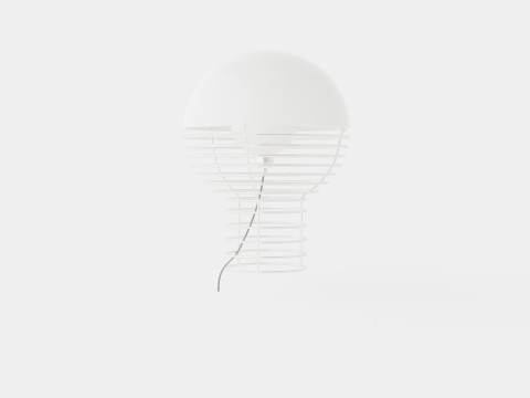 Wire Large White Lamp 3D Модель