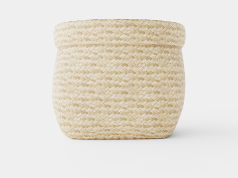 Small storage basket in plaited seaweed 3D-Modell