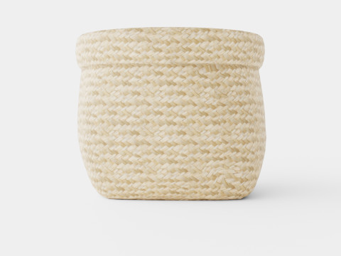 Small storage basket in plaited seaweed 3D-Modell