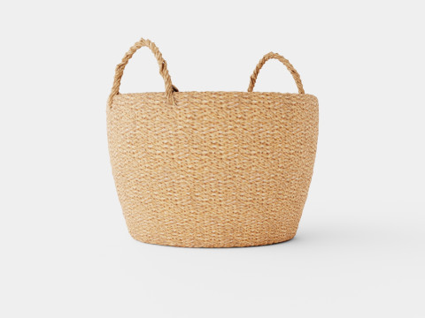 A large sturdy storage basket 3D Model