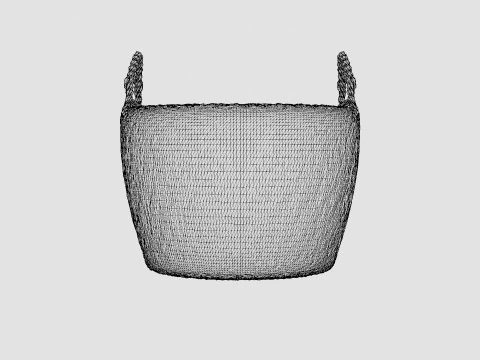 A large sturdy storage basket 3D Model