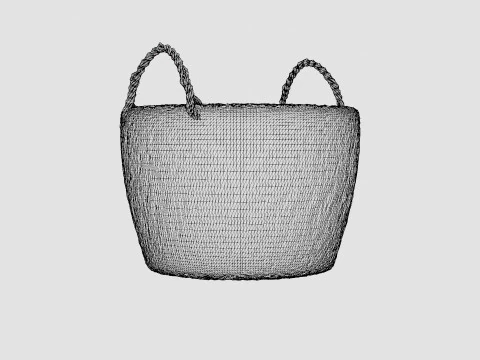 A large sturdy storage basket 3D Model