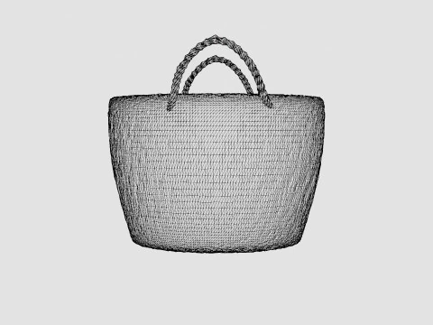 A large sturdy storage basket 3D Model