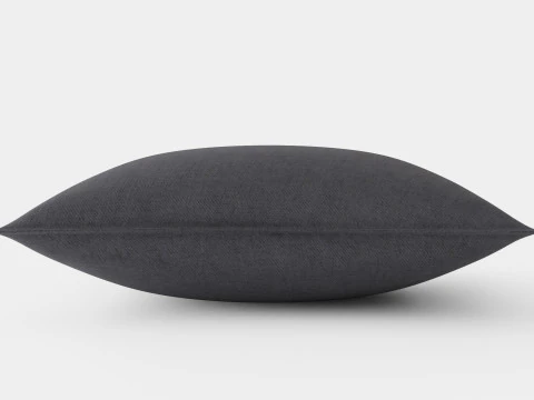 Capa de almofada em linho lavado Cinzento antracite Modelo 3D