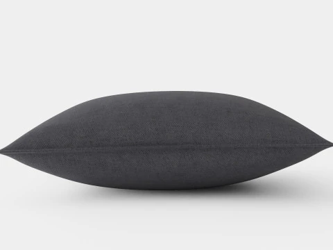 Cushion cover in washed linen Anthracite grey 3D Model