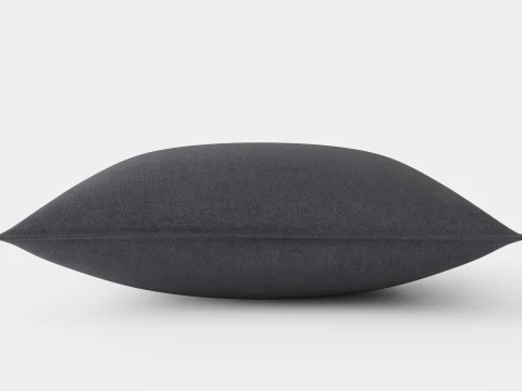 Cushion cover in washed linen Anthracite grey 3D Model