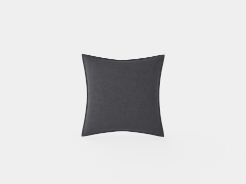 Cushion cover in washed linen Anthracite grey Model 3D