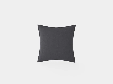 Cushion cover in washed linen Anthracite grey 3D Model