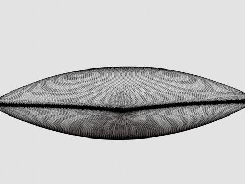Cushion cover in washed linen Anthracite grey Model 3D