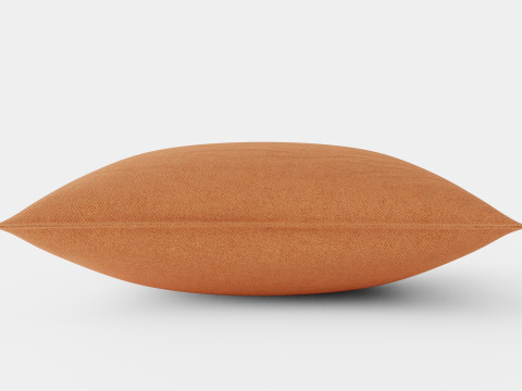 Cushion cover in washed linen Light brown 3D Model
