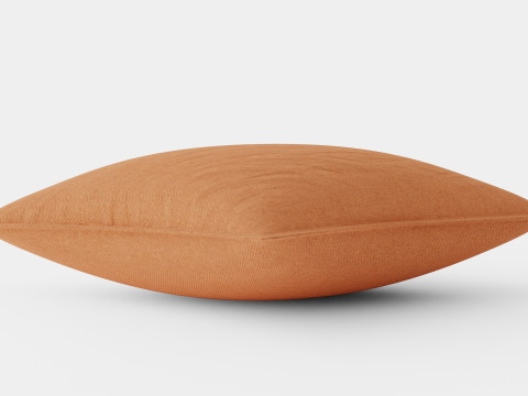 Cushion cover in washed linen Light brown 3D Model